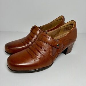 Clarks Artisan Rosalyn Nicole Comfort Heel Shoes Brown Cushioned Womens 7 M